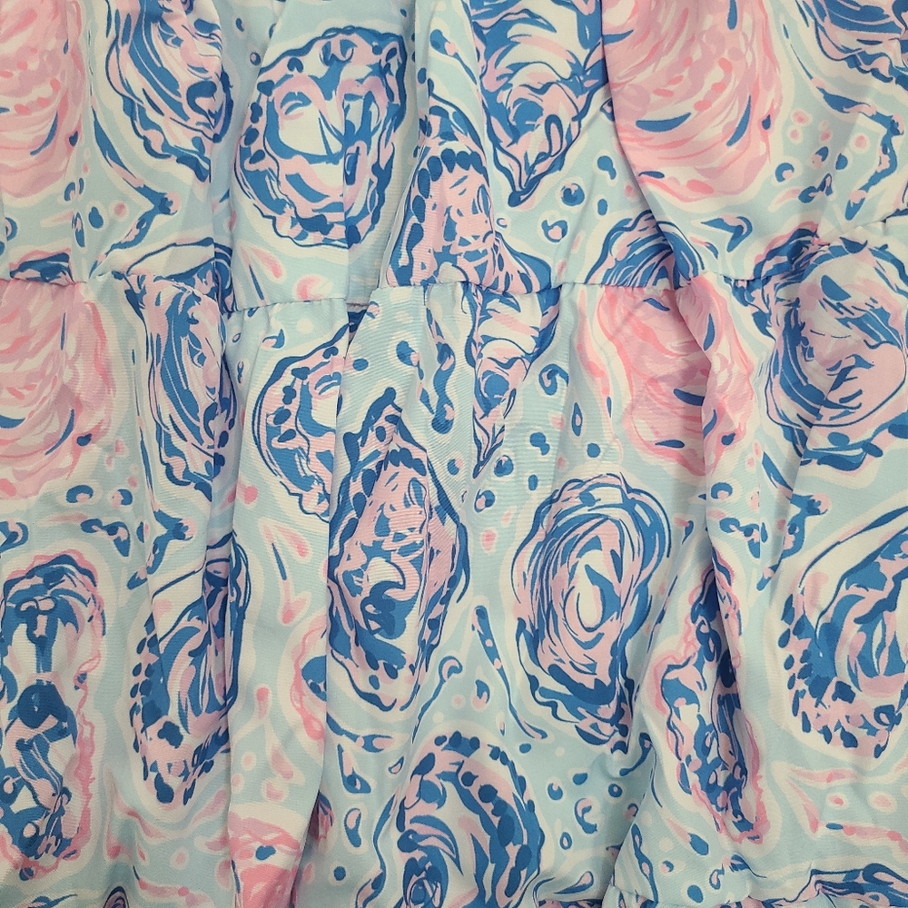 Simply Southern Oyster Print Mini Dress NWT Size Large - Picture 6 of 9